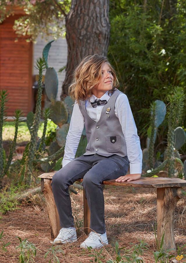 Kedinden Noktalı Çocuk Spor Yelek Takım