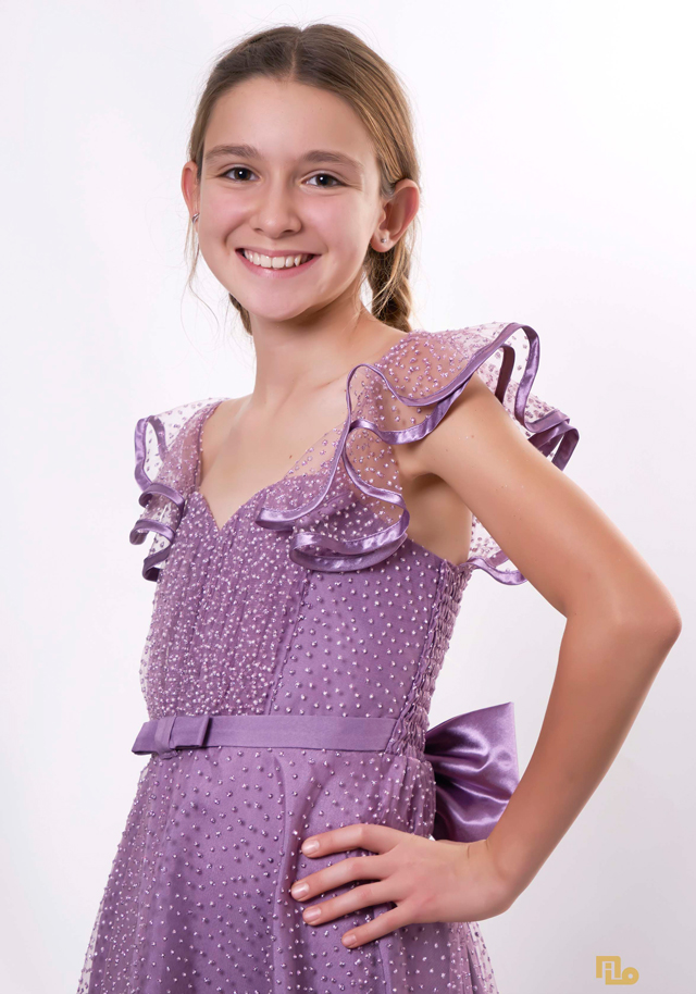 KÖPÜKSİM FIRFIR KOLLU UZUN ELBİSE Kız Çocuk Abiye